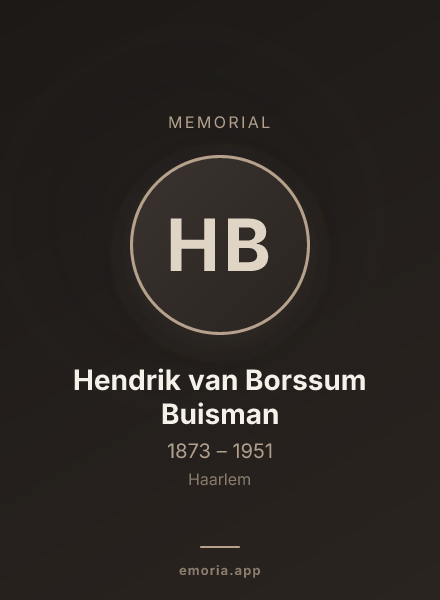 Memorial portrait of Hendrik van Borssum Buisman