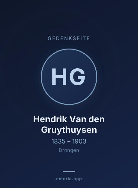 Gedenkportrait von Hendrik Van den Gruythuysen