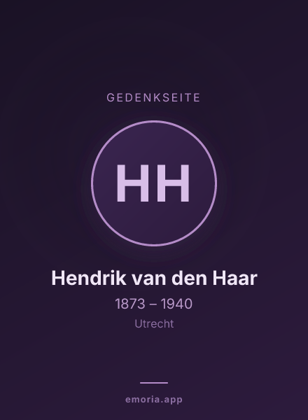 Gedenkportrait von Hendrik van den Haar