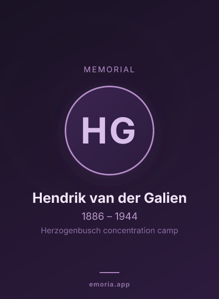 Memorial portrait of Hendrik van der Galien
