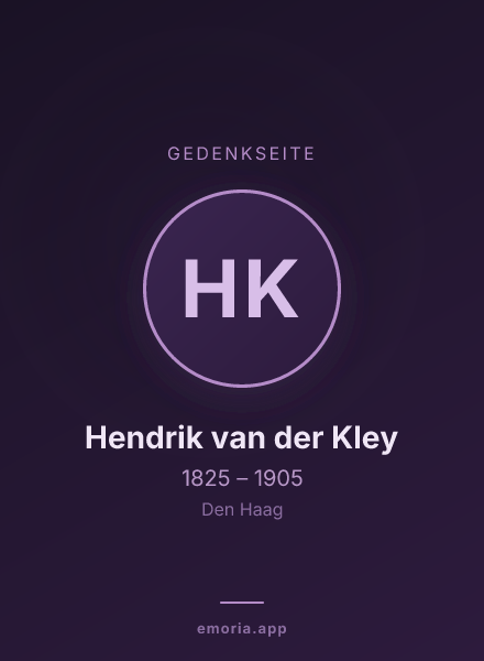 Gedenkportrait von Hendrik van der Kley