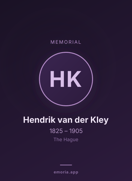 Memorial portrait of Hendrik van der Kley