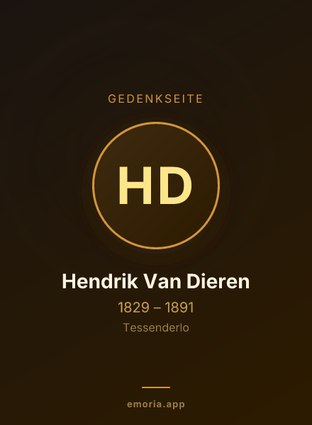Gedenkportrait von Hendrik Van Dieren