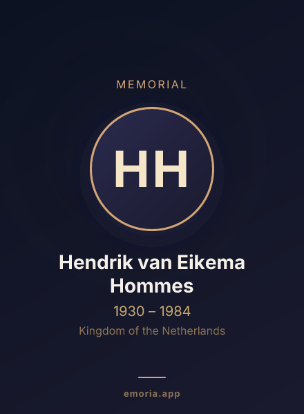 Memorial portrait of Hendrik van Eikema Hommes