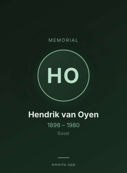 Memorial portrait of Hendrik van Oyen