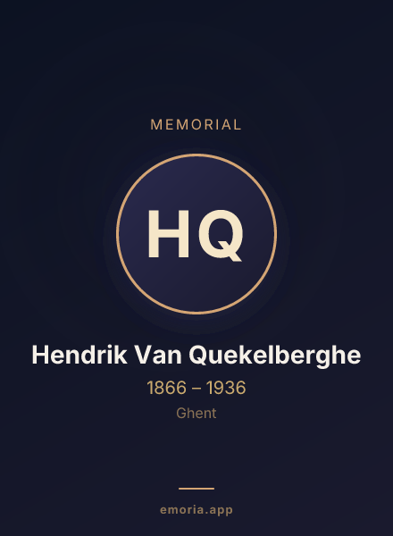 Memorial portrait of Hendrik Van Quekelberghe