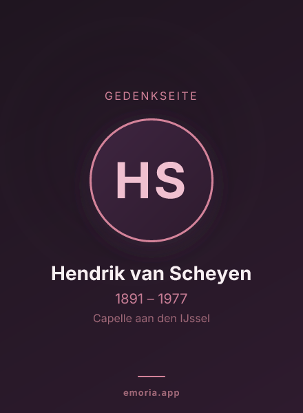Gedenkportrait von Hendrik van Scheyen