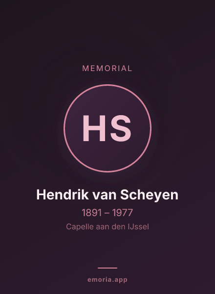 Memorial portrait of Hendrik van Scheyen