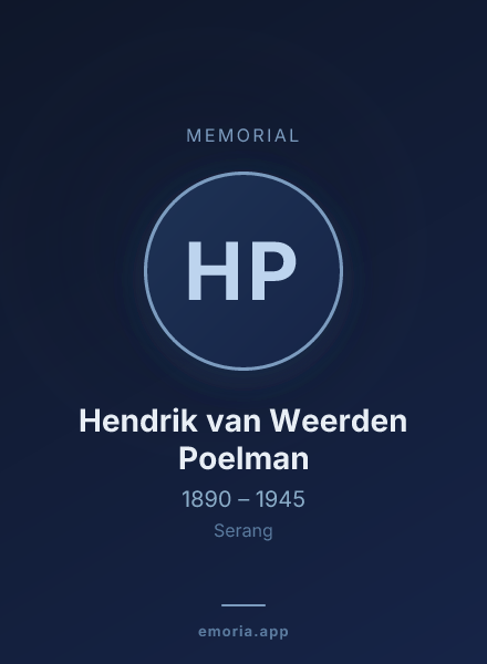 Memorial portrait of Hendrik van Weerden Poelman