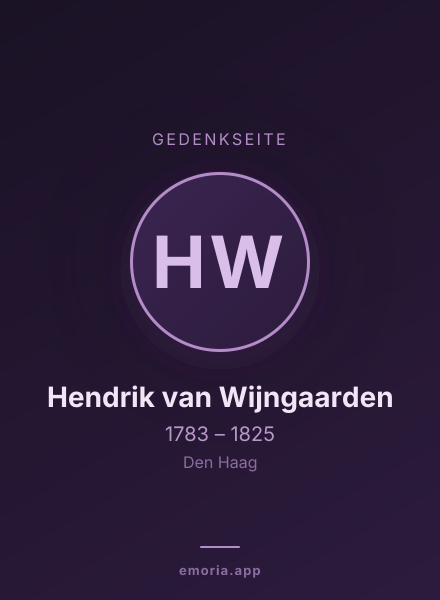 Gedenkportrait von Hendrik van Wijngaarden