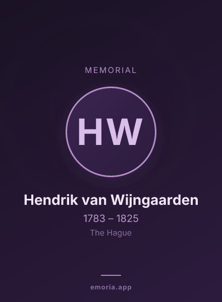 Memorial portrait of Hendrik van Wijngaarden
