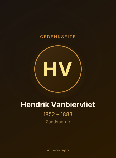 Gedenkportrait von Hendrik Vanbiervliet