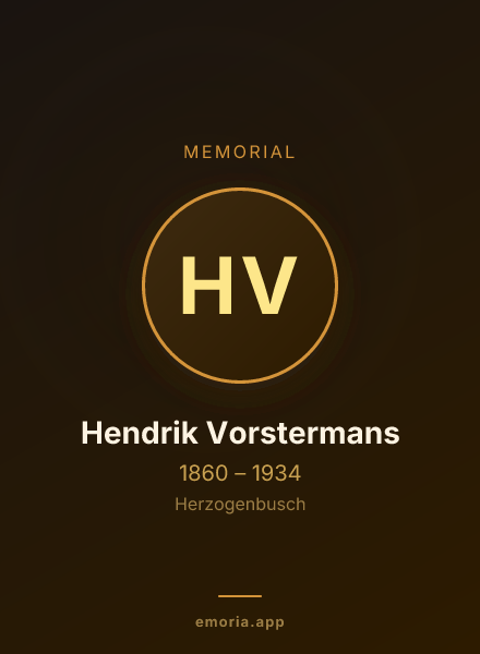 Memorial portrait of Hendrik Vorstermans