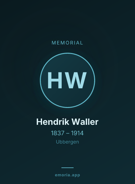 Memorial portrait of Hendrik Waller