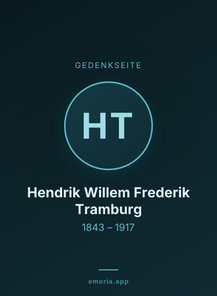 Gedenkportrait von Hendrik Willem Frederik Tramburg
