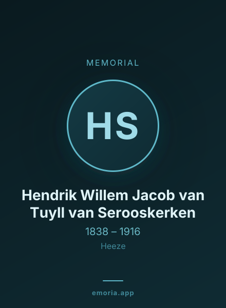 Memorial portrait of Hendrik Willem Jacob van Tuyll van Serooskerken