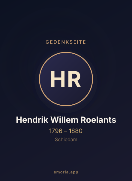 Gedenkportrait von Hendrik Willem Roelants