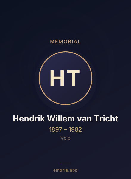 Memorial portrait of Hendrik Willem van Tricht