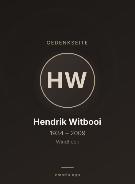 Gedenkportrait von Hendrik Witbooi