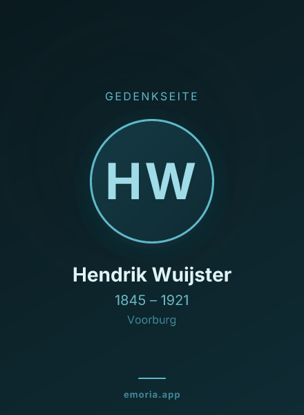 Gedenkportrait von Hendrik Wuijster