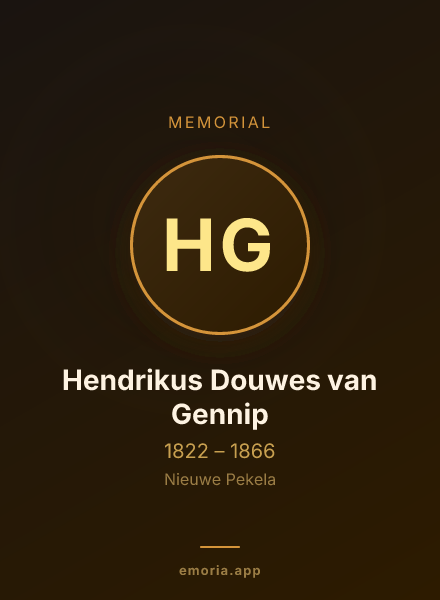 Memorial portrait of Hendrikus Douwes van Gennip