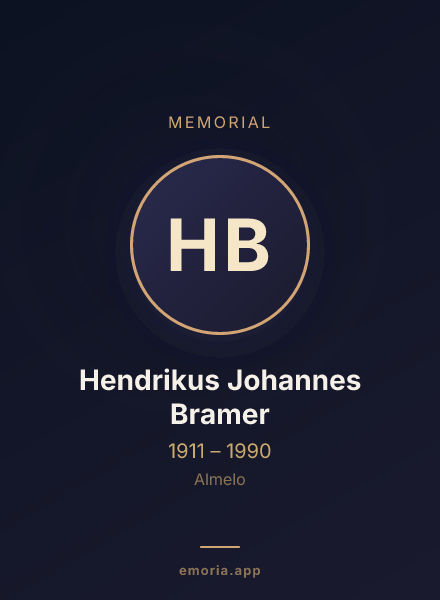 Memorial portrait of Hendrikus Johannes Bramer