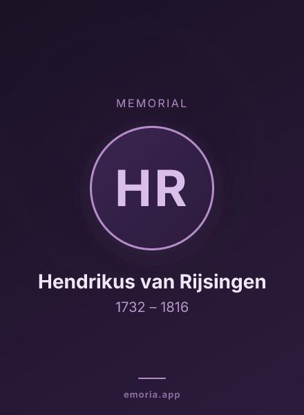 Memorial portrait of Hendrikus van Rijsingen