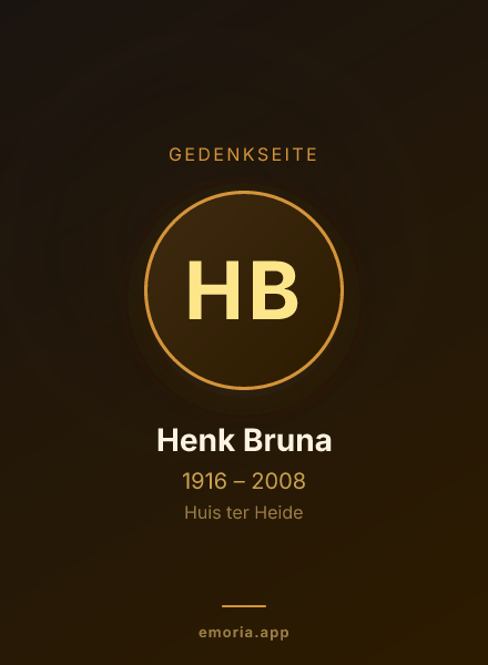 Gedenkportrait von Henk Bruna