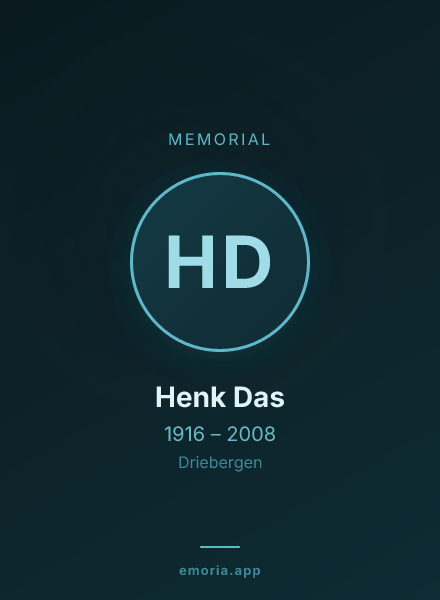 Memorial portrait of Henk Das