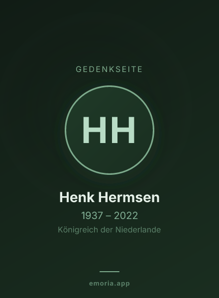 Gedenkportrait von Henk Hermsen