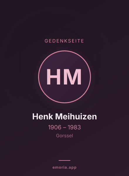 Gedenkportrait von Henk Meihuizen