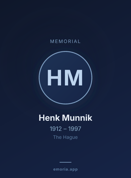 Memorial portrait of Henk Munnik