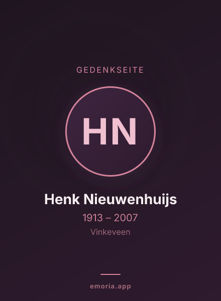 Gedenkportrait von Henk Nieuwenhuijs