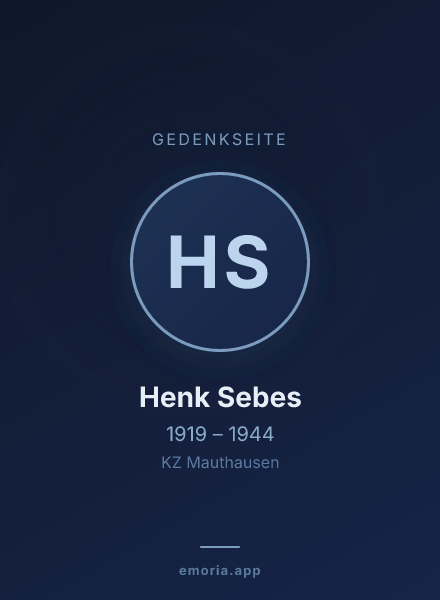 Gedenkportrait von Henk Sebes