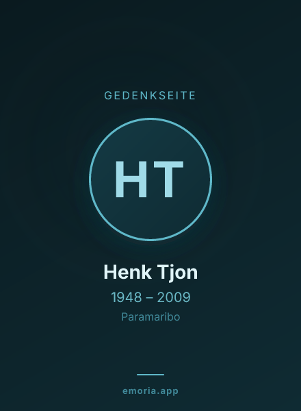 Gedenkportrait von Henk Tjon