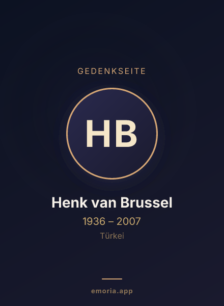 Gedenkportrait von Henk van Brussel