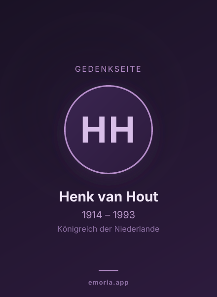 Gedenkportrait von Henk van Hout
