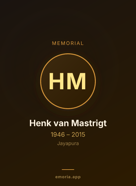 Memorial portrait of Henk van Mastrigt