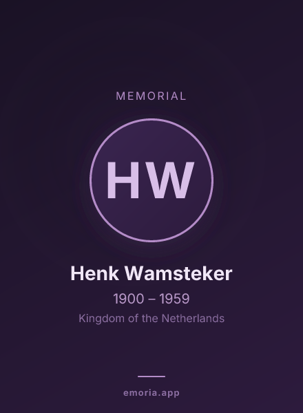 Memorial portrait of Henk Wamsteker