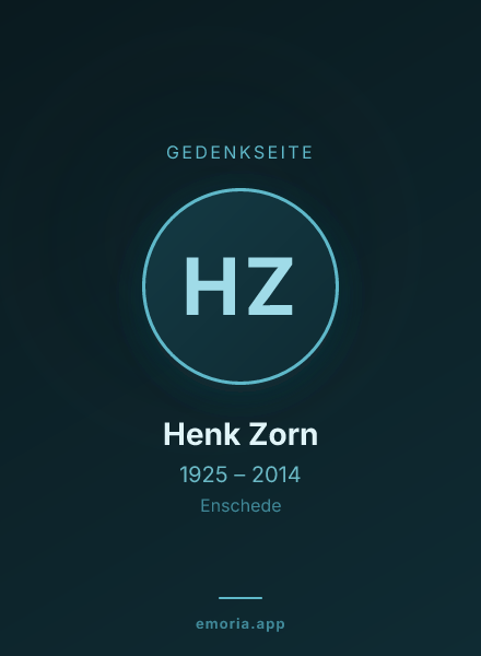 Gedenkportrait von Henk Zorn