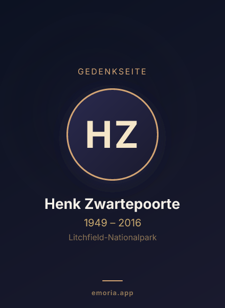 Gedenkportrait von Henk Zwartepoorte