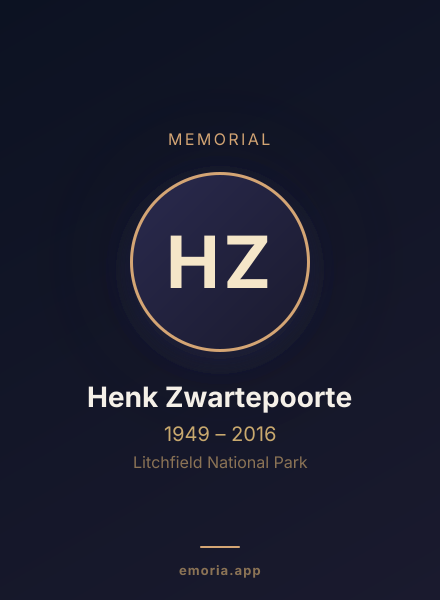 Memorial portrait of Henk Zwartepoorte