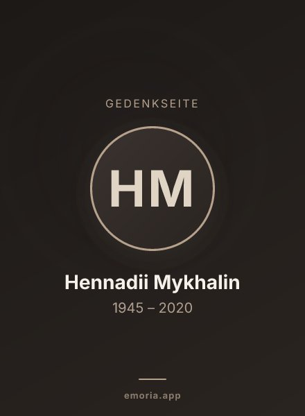 Gedenkportrait von Hennadii Mykhalin