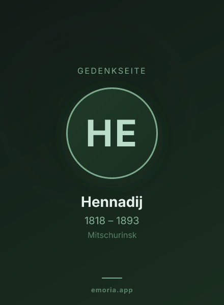 Gedenkportrait von Hennadij