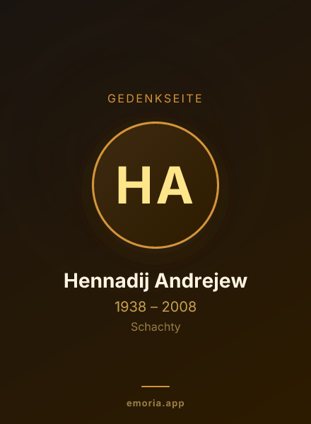 Gedenkportrait von Hennadij Andrejew