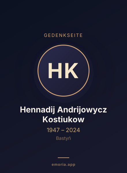 Gedenkportrait von Hennadij Andrijowycz Kostiukow
