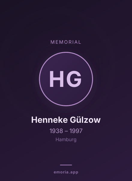 Memorial portrait of Henneke Gülzow