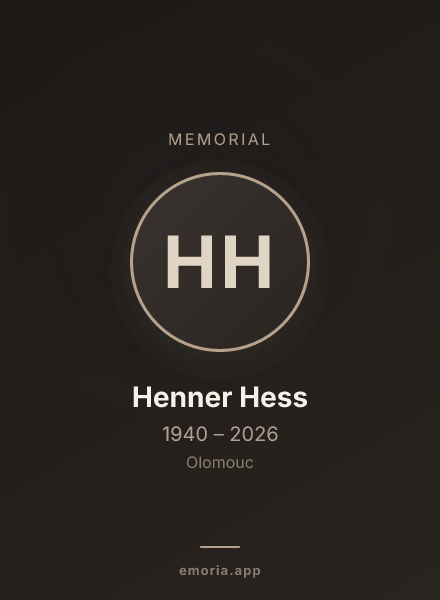 Memorial portrait of Henner Hess