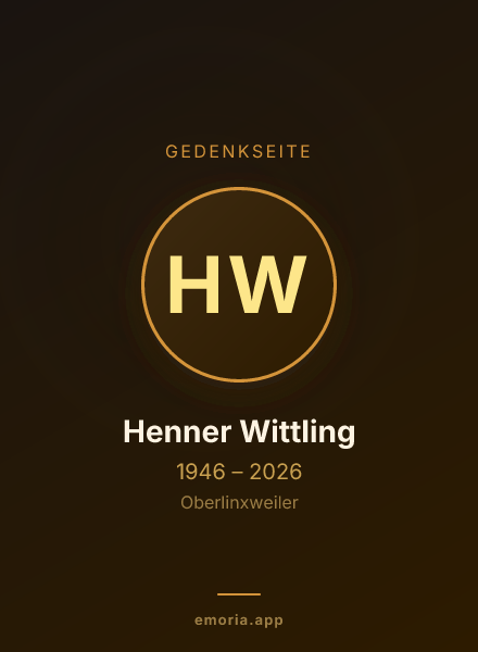 Gedenkportrait von Henner Wittling