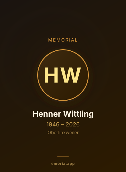 Memorial portrait of Henner Wittling